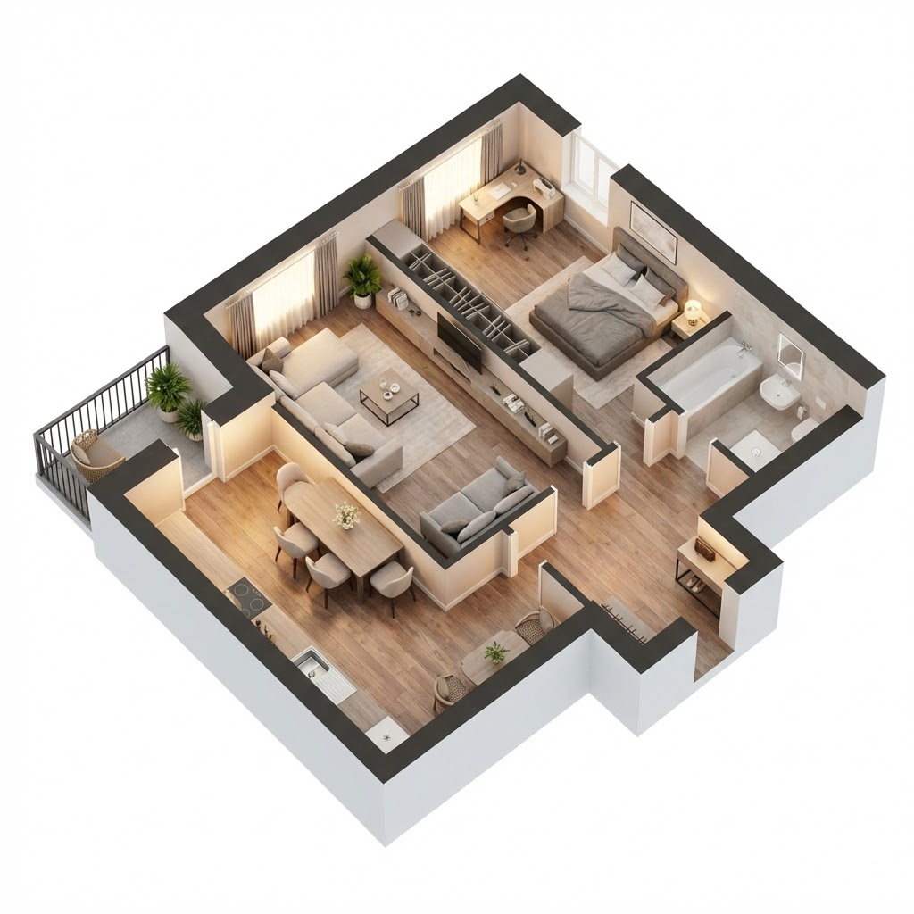 3D isometric render B