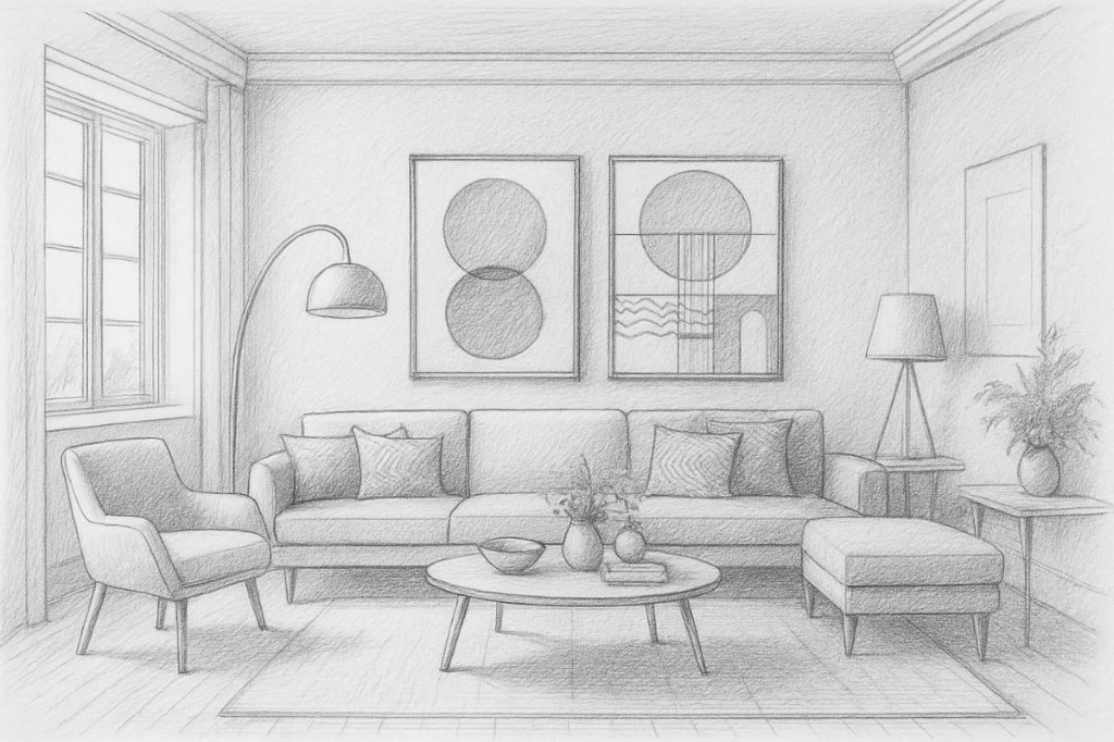 Hand sketch layout B